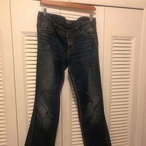 Silver Jeans distressed Low Rise Jeans 31/34